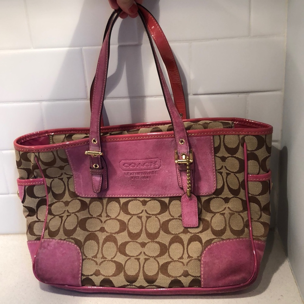 Pink Coach Handbag
